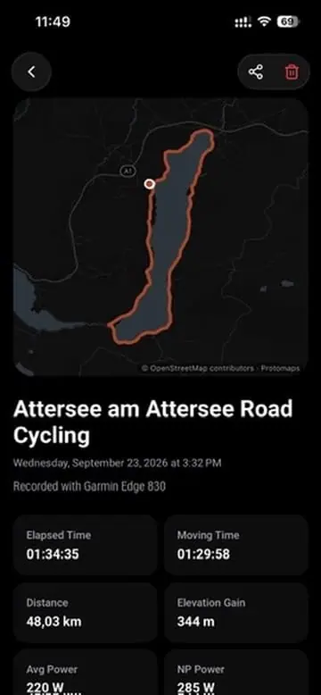 Aktivität im Dark Mode
